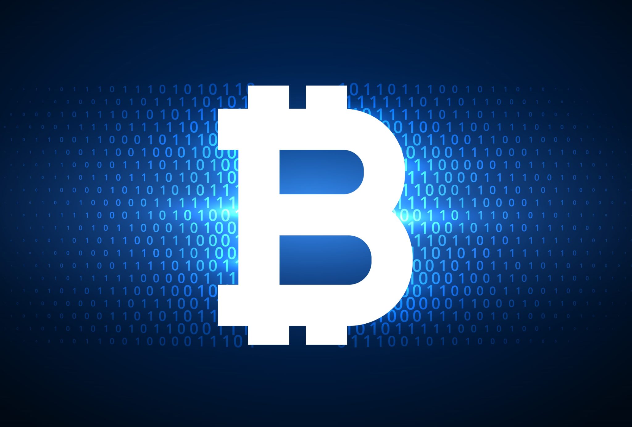Internet Digital Bitcoins Symbol Background Vector Illustration